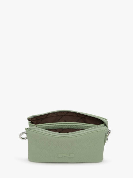 Portemonnee 2 Compartimenten Leder Nathan baume Groen original n 302N ander zicht 1
